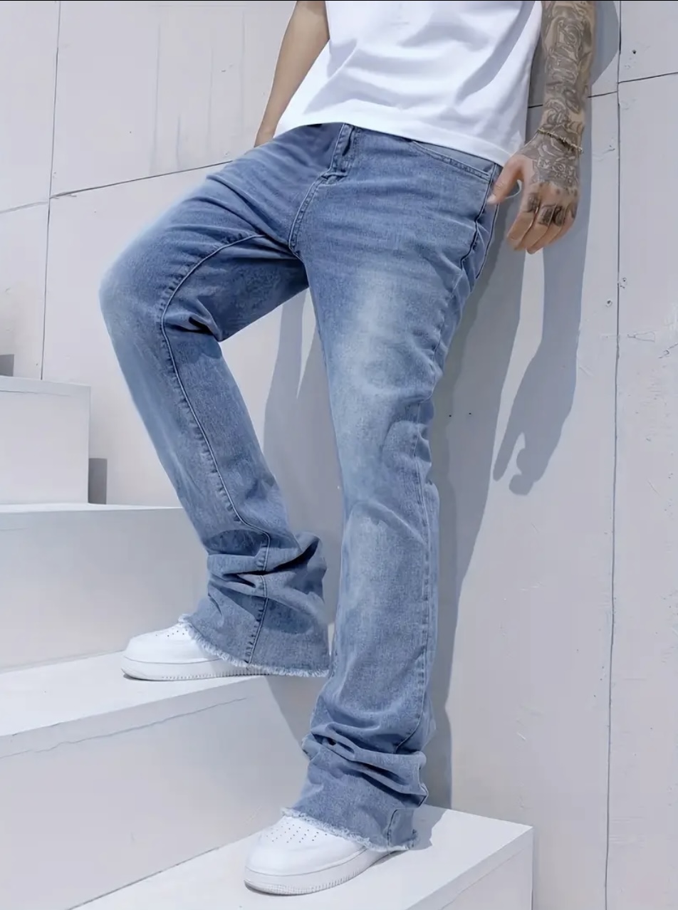 Gallery Dept Flare - Men's Streetwear Slim Flared Jeans, Y2K