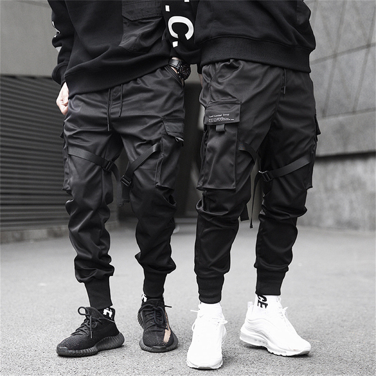 Streetwear Brand For Men - Black Hip Hop Cargo Pants Summer