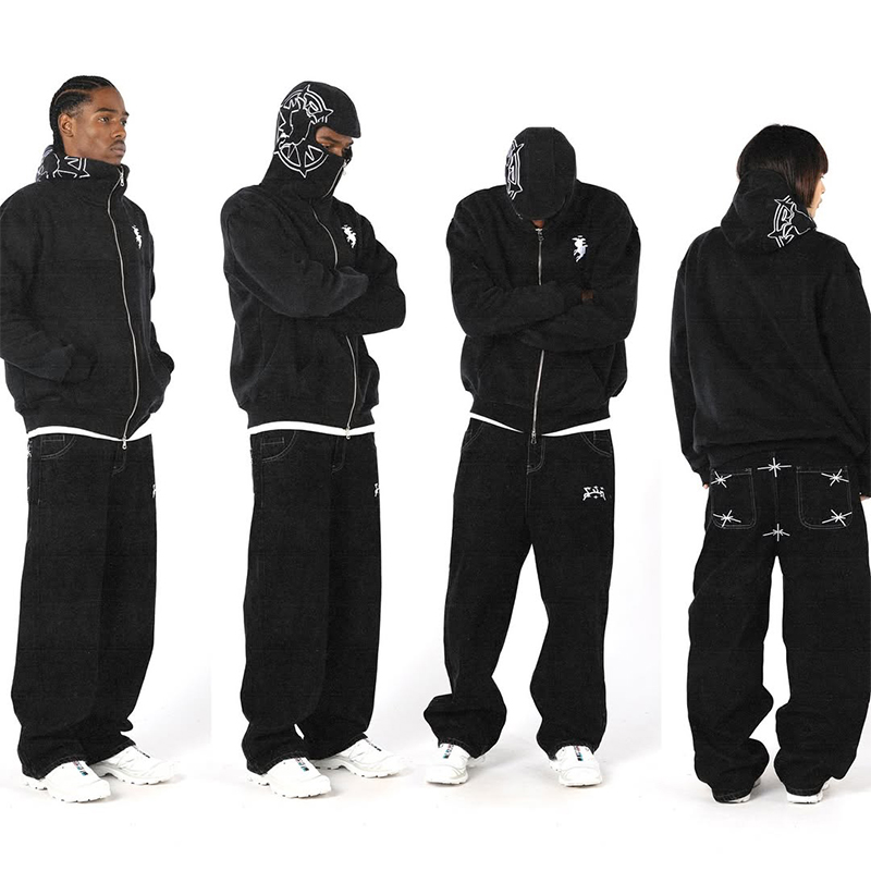 Streetwear Brand Y2K - Embroidery Graphic Streetwear Hoodie Y2K Harajuku