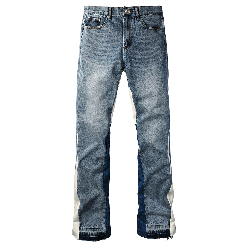 Gallery Dept Flare - Men Spliced Flared Denim Jeans Patchwork
