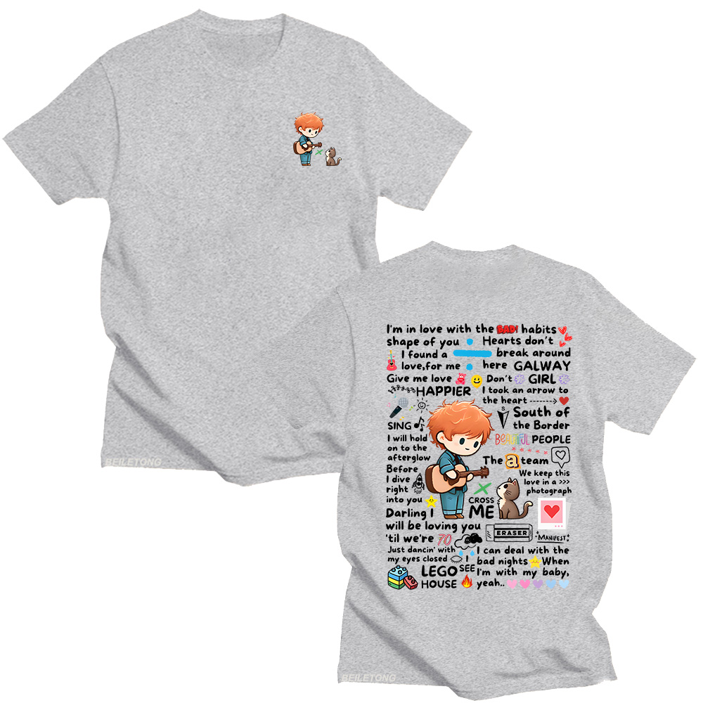 Ed Sheeran Graffiti Pattern Ts - огляд і ціна Streetwear Brand Y2K