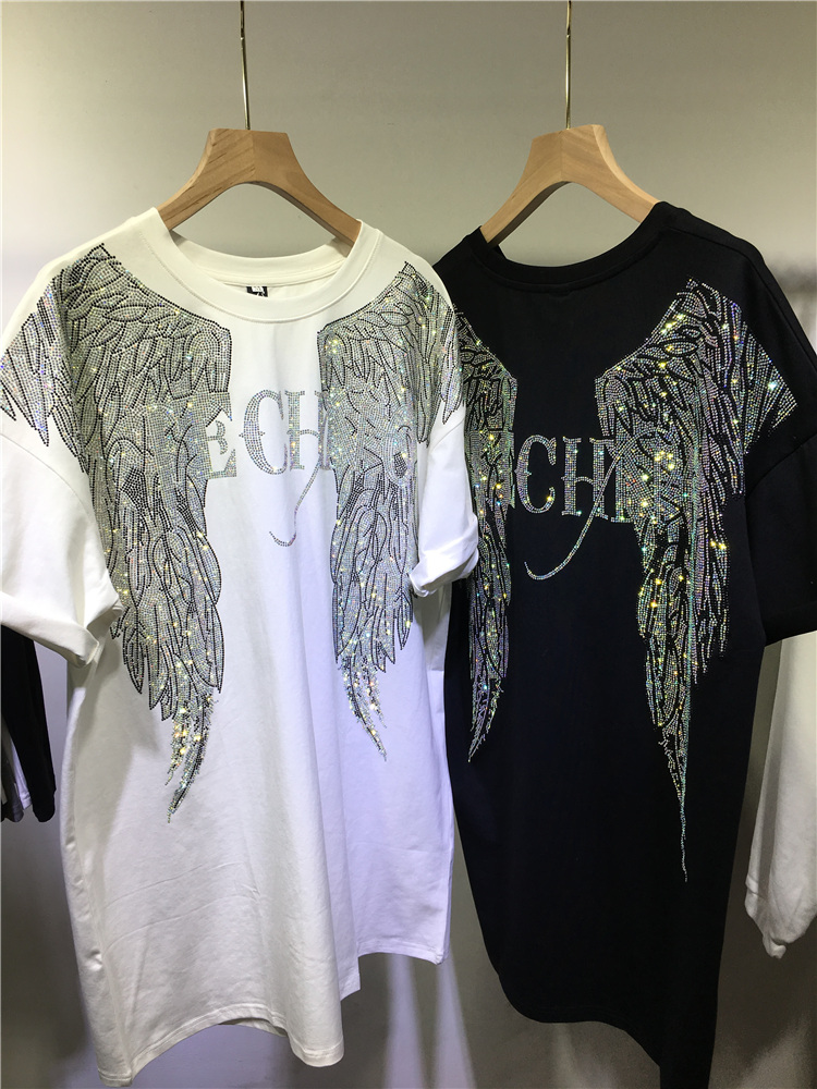 L-4XL Oversize Rhinestone Ange - огляд і ціна Streetwear Brand Shirts