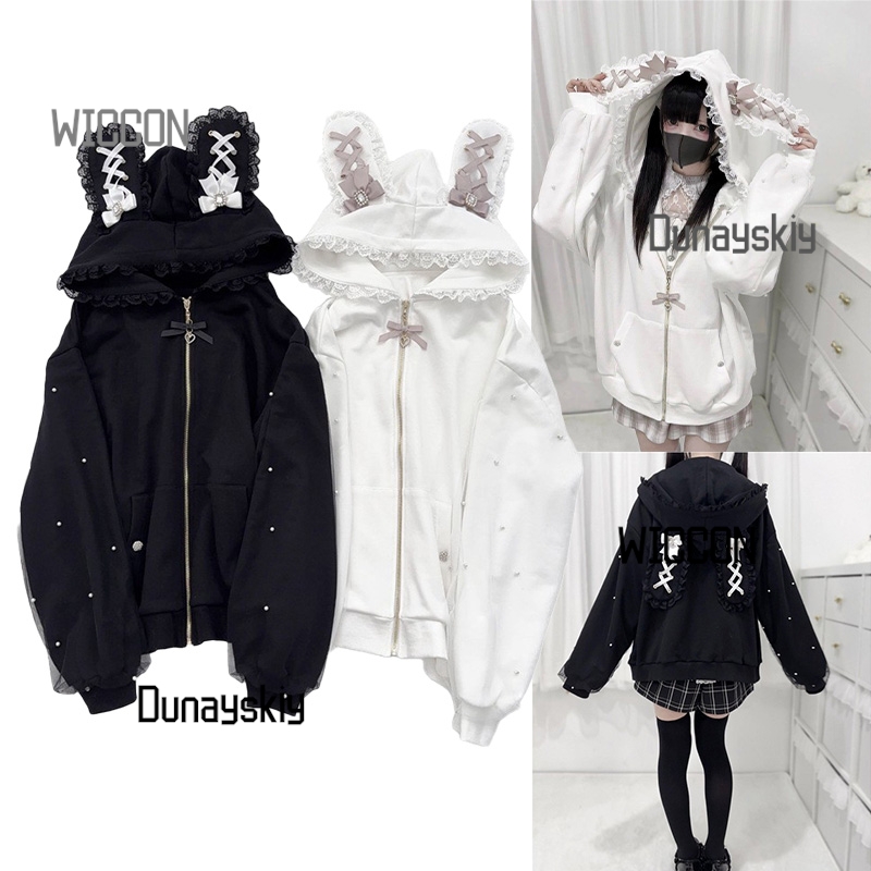 Jirai Kei Japanese Bunny Hoodi - огляд і ціна Streetwear Brand Y2K