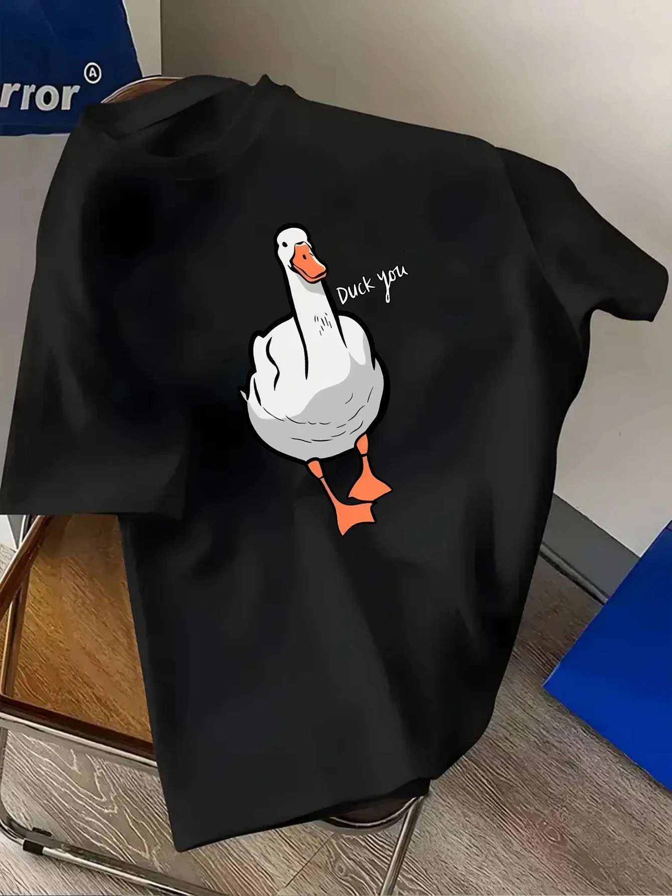 Funny Duck Print Cotton T-shir - огляд і ціна Streetwear Brand Shirts