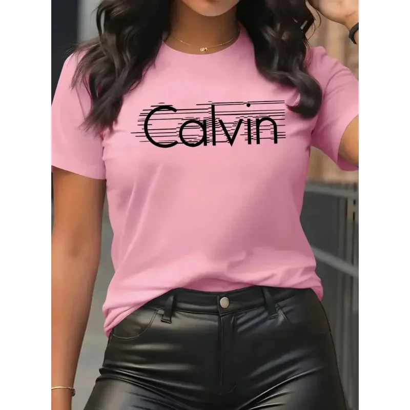 Calvin Women's T-Shirt Leisure - огляд і ціна Streetwear Brand Shirts