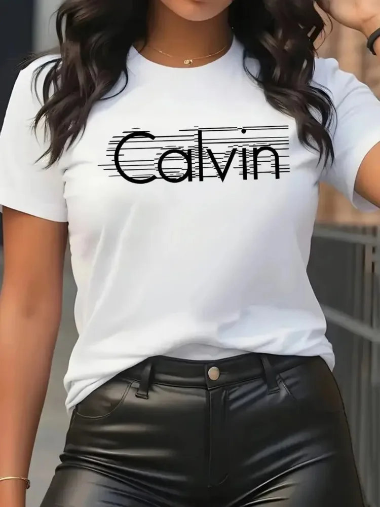 Calvin Women's T-Shirt Leisure - огляд і ціна Streetwear Brand Shirts
